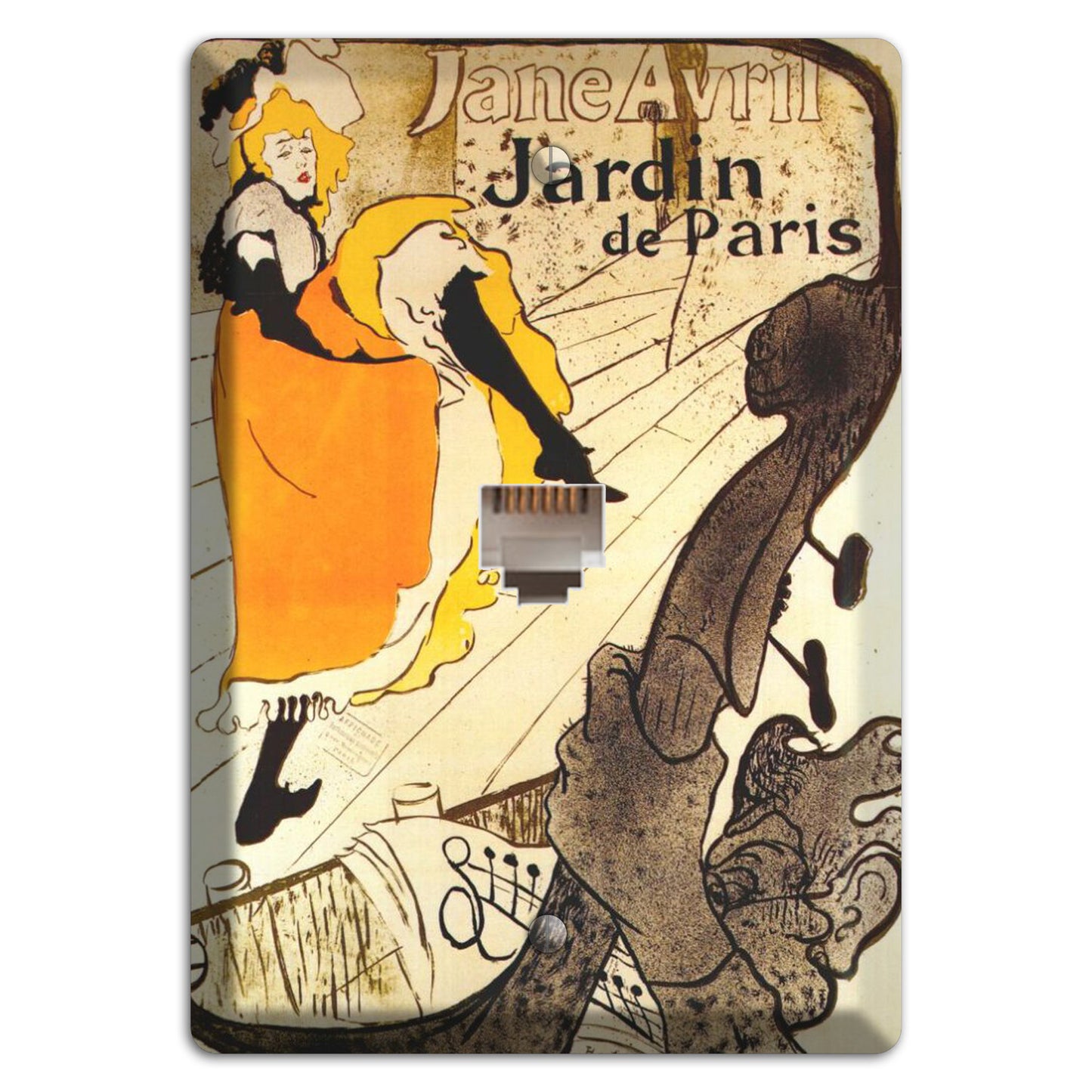 Jane Avril Vintage Poster Phone Wallplate