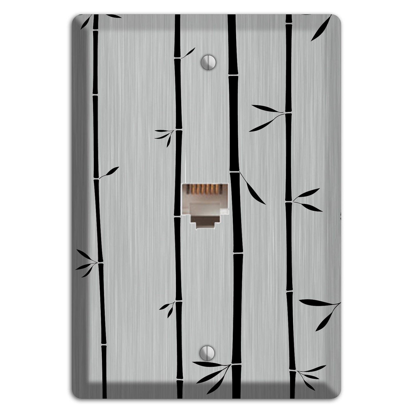 Bamboo  Stainless Phone Wallplate