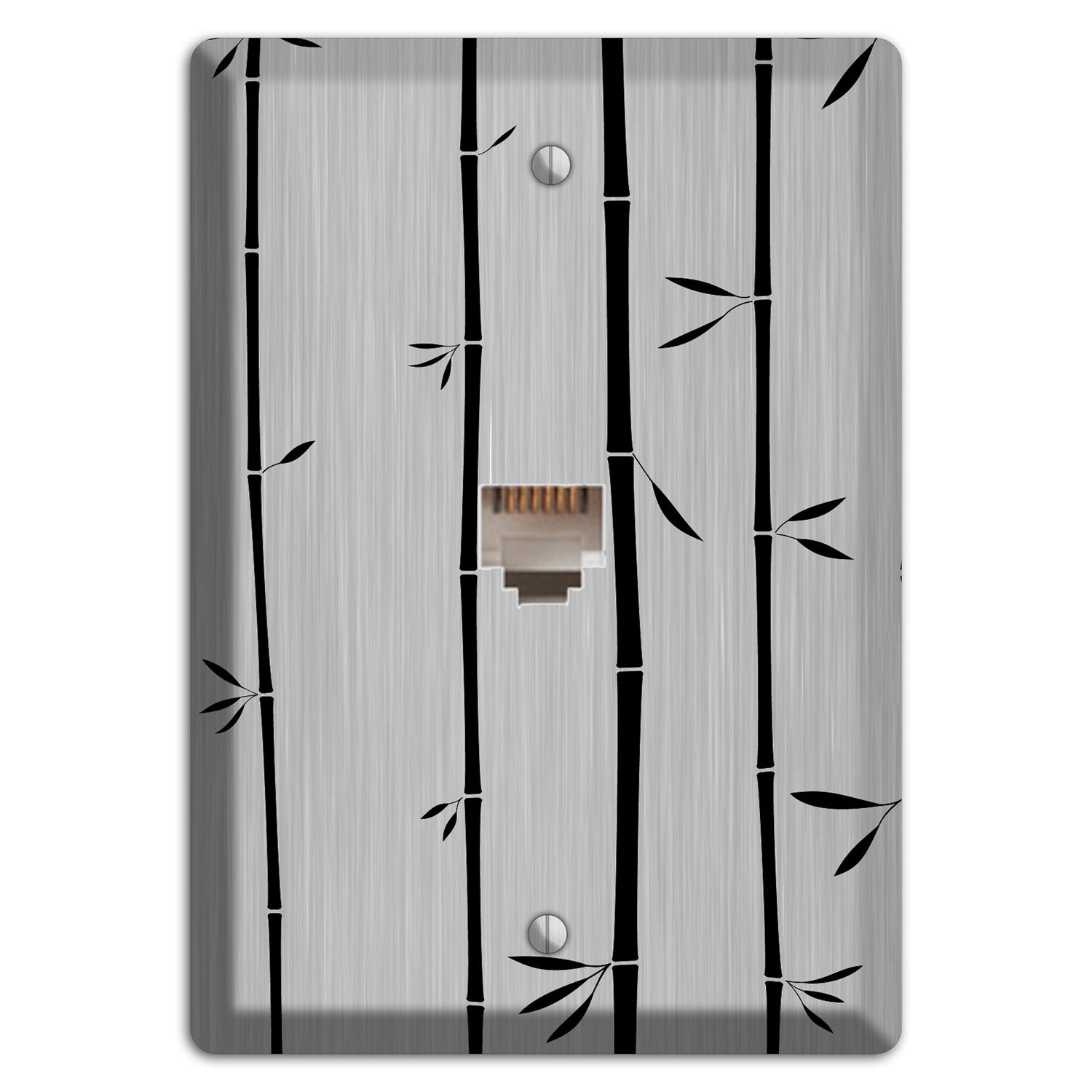 Bamboo  Stainless Phone Wallplate