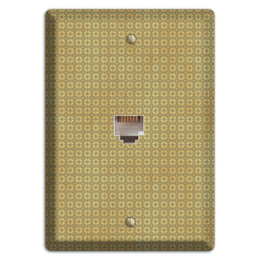 Multi Beige Arabesque Phone Wallplate