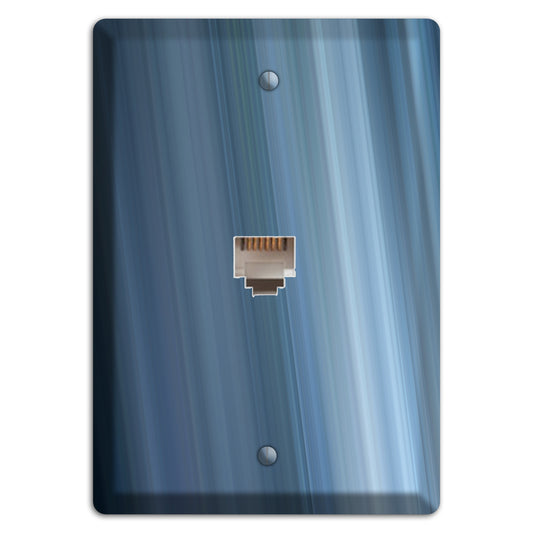 Brushed Blue Stripes Phone Wallplate