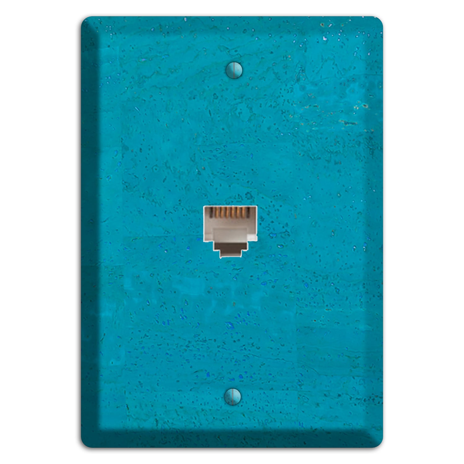 Bahama Blue Cork Phone Wallplate