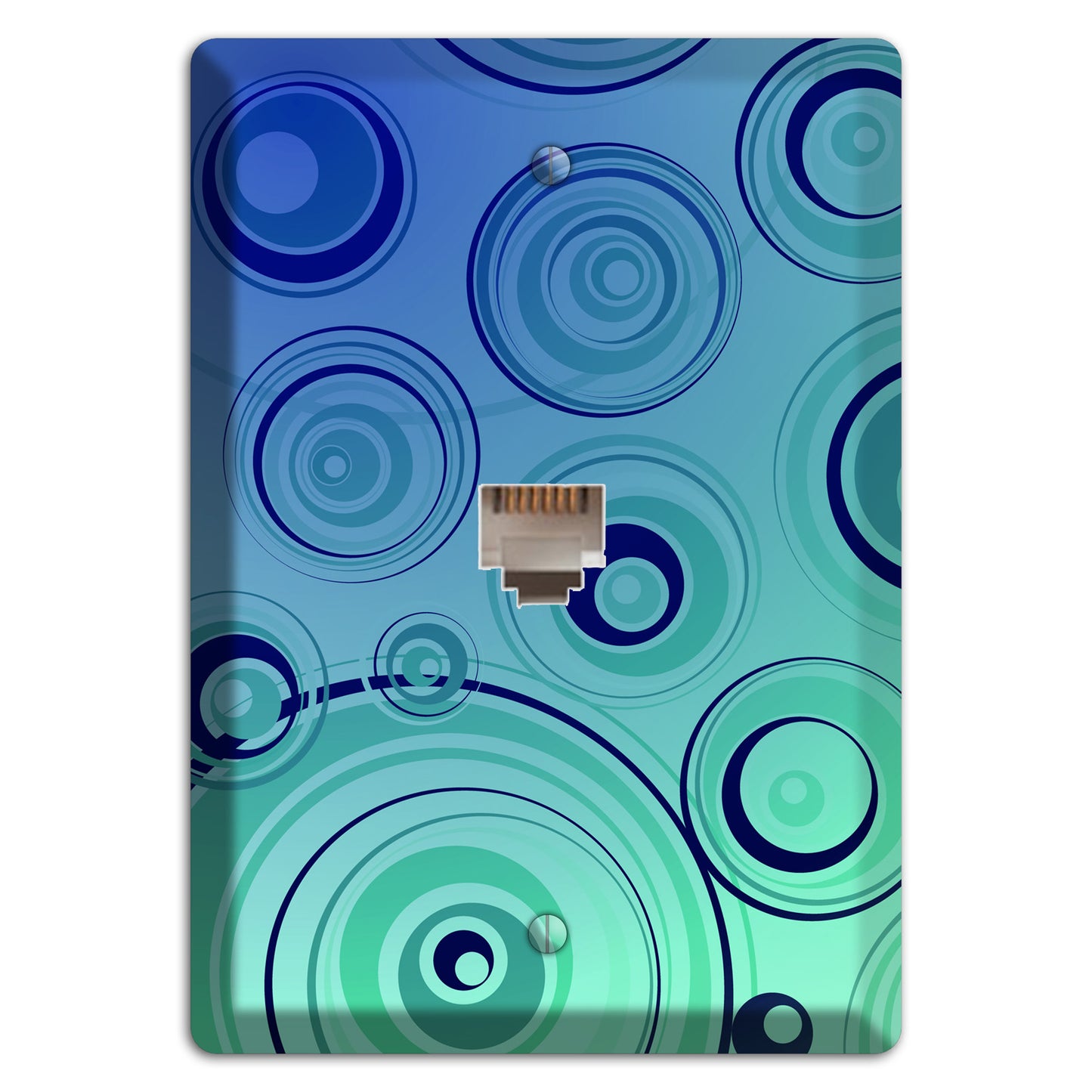 Blue and Green Circles Phone Wallplate