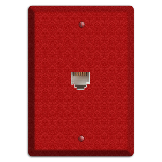 Red Cartouche Phone Wallplate