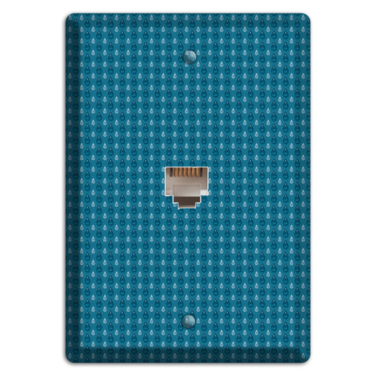 Blue Drops Phone Wallplate