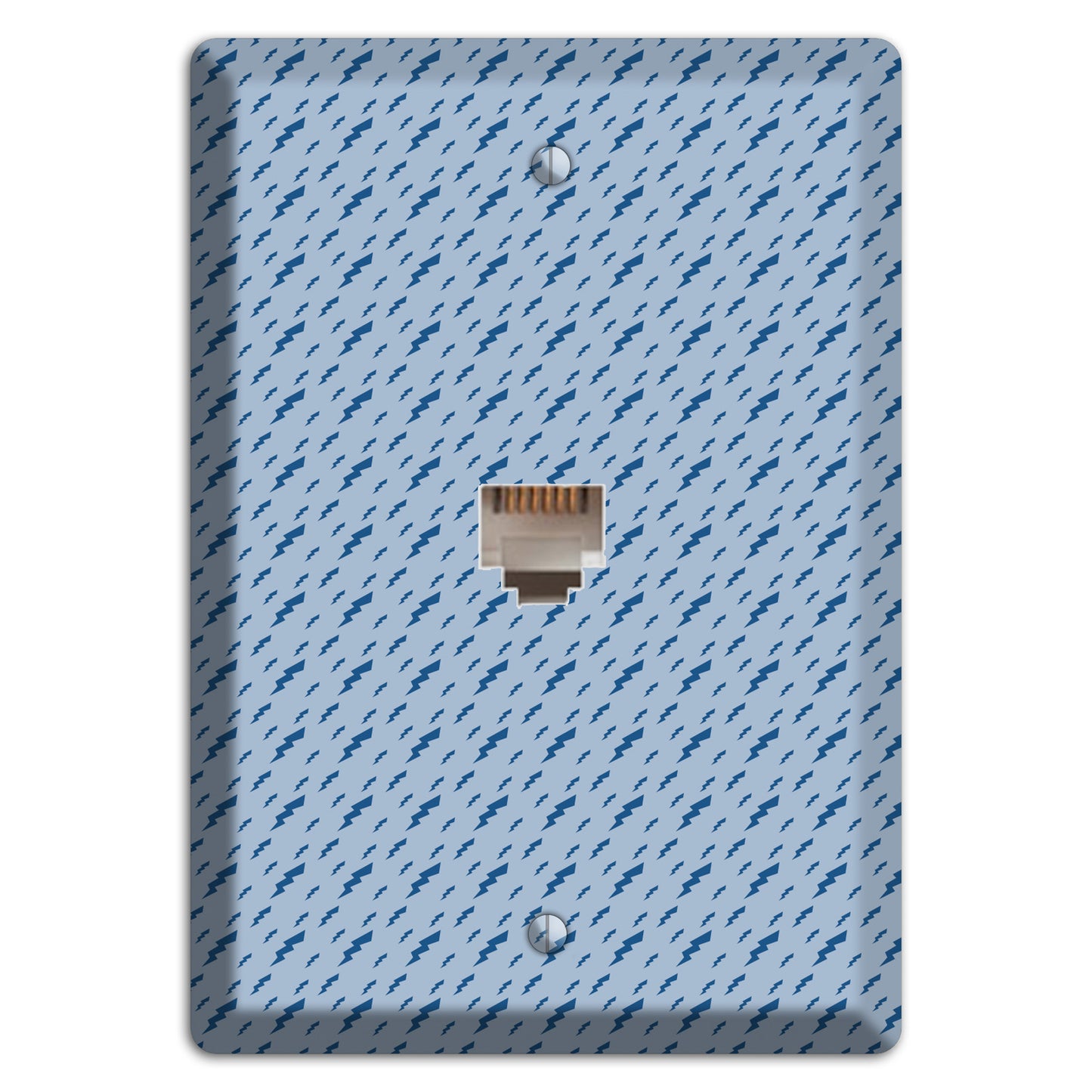 Blue Bolts Phone Wallplate