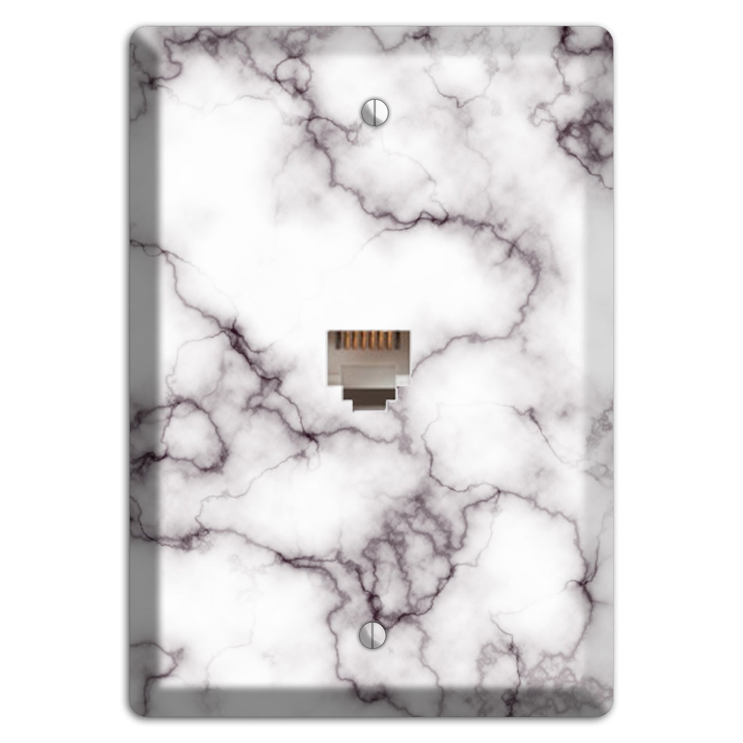 Black Stained Marble Phone Wallplate