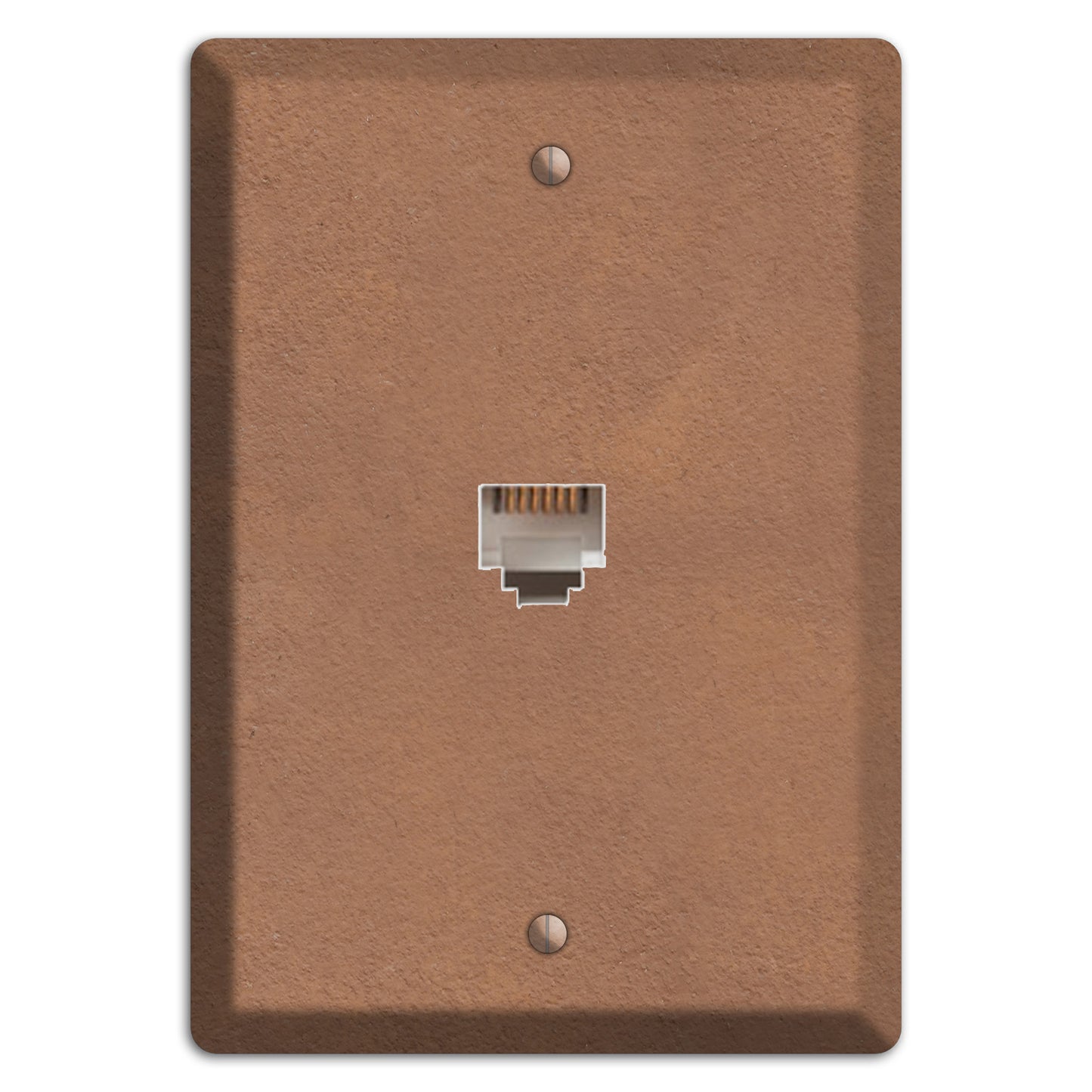 Stucoo Brown Phone Wallplate