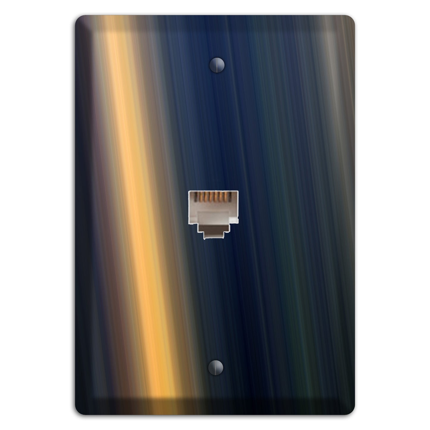 Black with Orange Ray of Light Phone Wallplate