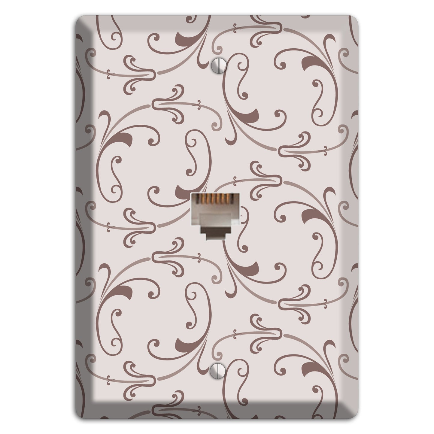 Mauve Victorian Sprig Phone Wallplate