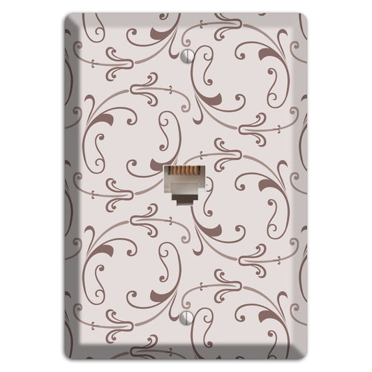 Mauve Victorian Sprig Phone Wallplate