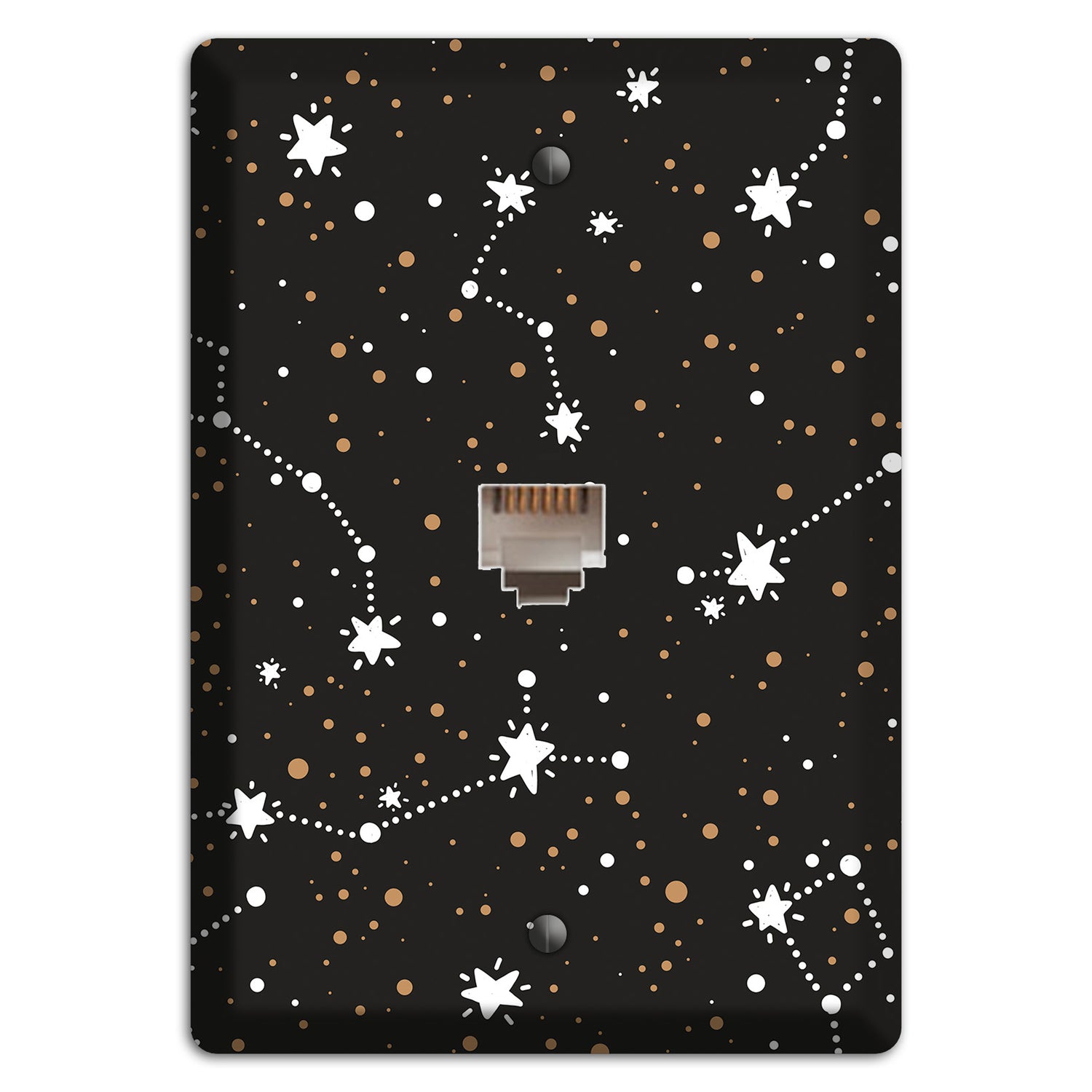 Constellations Black Phone Wallplate