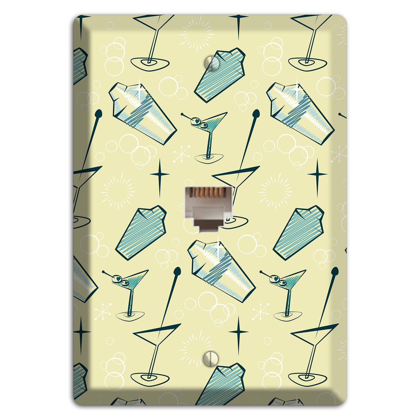 Retro Cocktails Lime Phone Wallplate