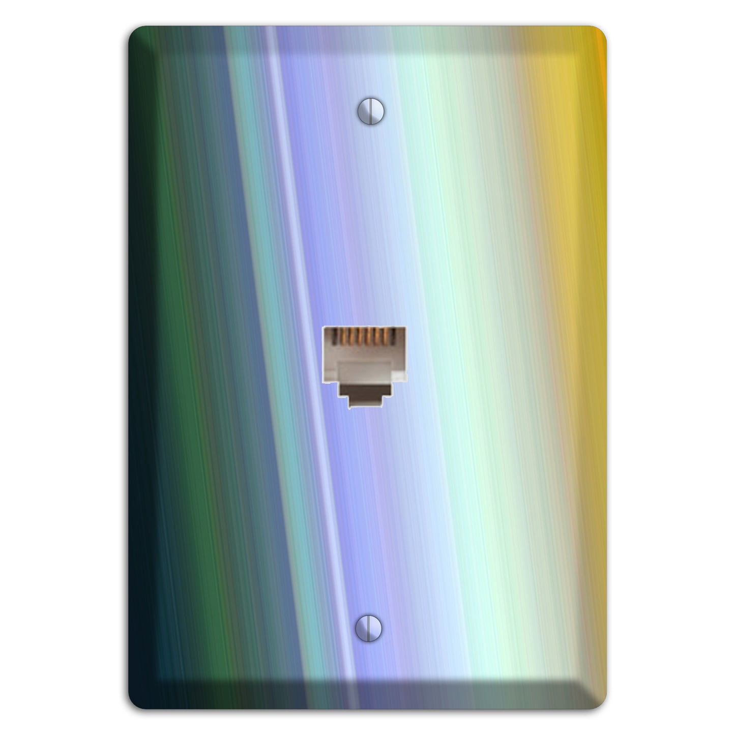 Green Teal Lavender Yellow Ray of Light Phone Wallplate