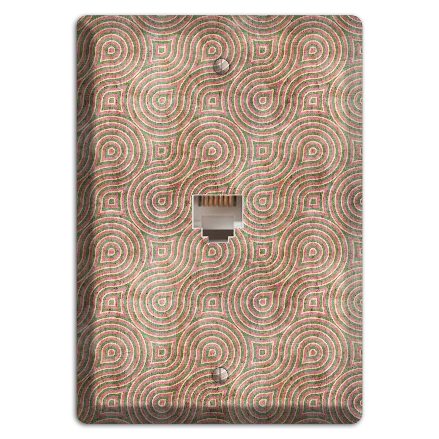 Brown Swirl Phone Wallplate