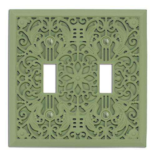 Granny Smith Filigree Shabby Chic Double Toggle:Wallplatesonline.com