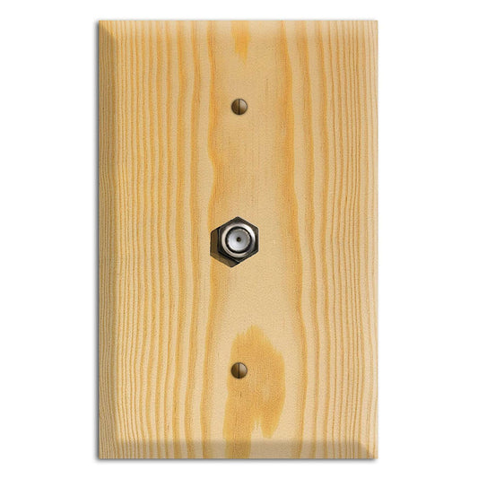 Pine Wood Cable Hardware with Plate:Wallplates.com