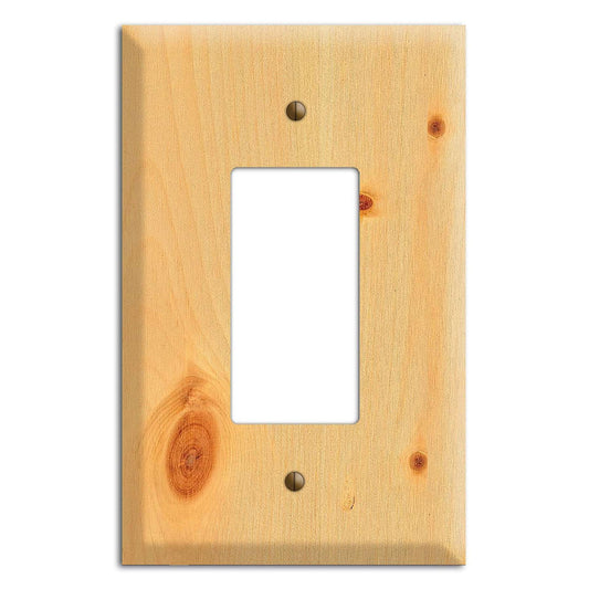 Pine Wood Single Rocker Cover Plate:Wallplates.com