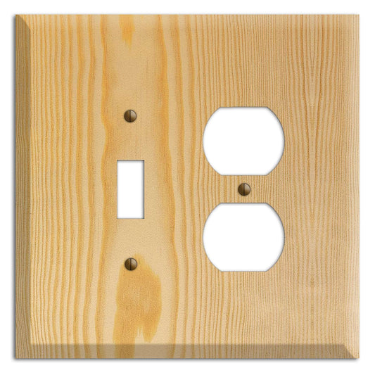 Pine Wood Toggle / Duplex Outlet Cover Plate:Wallplates.com