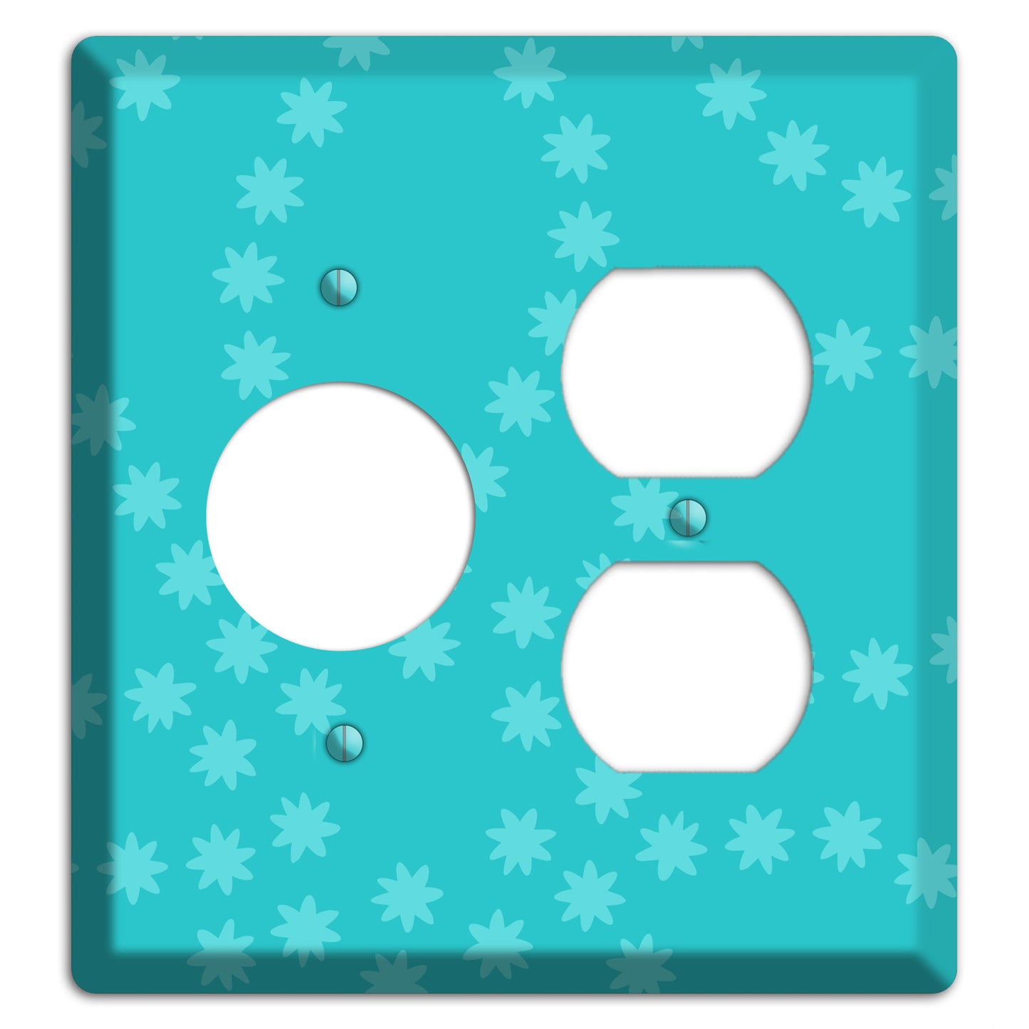 Multi Turquoise Constellation Receptacle / Duplex Wallplate