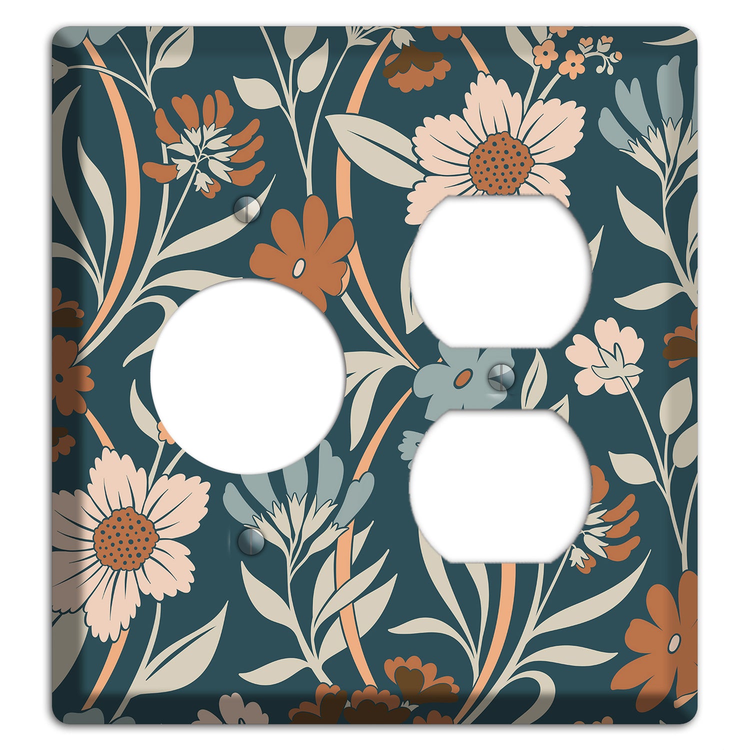 Summer Floral 1 Receptacle / Duplex Wallplate