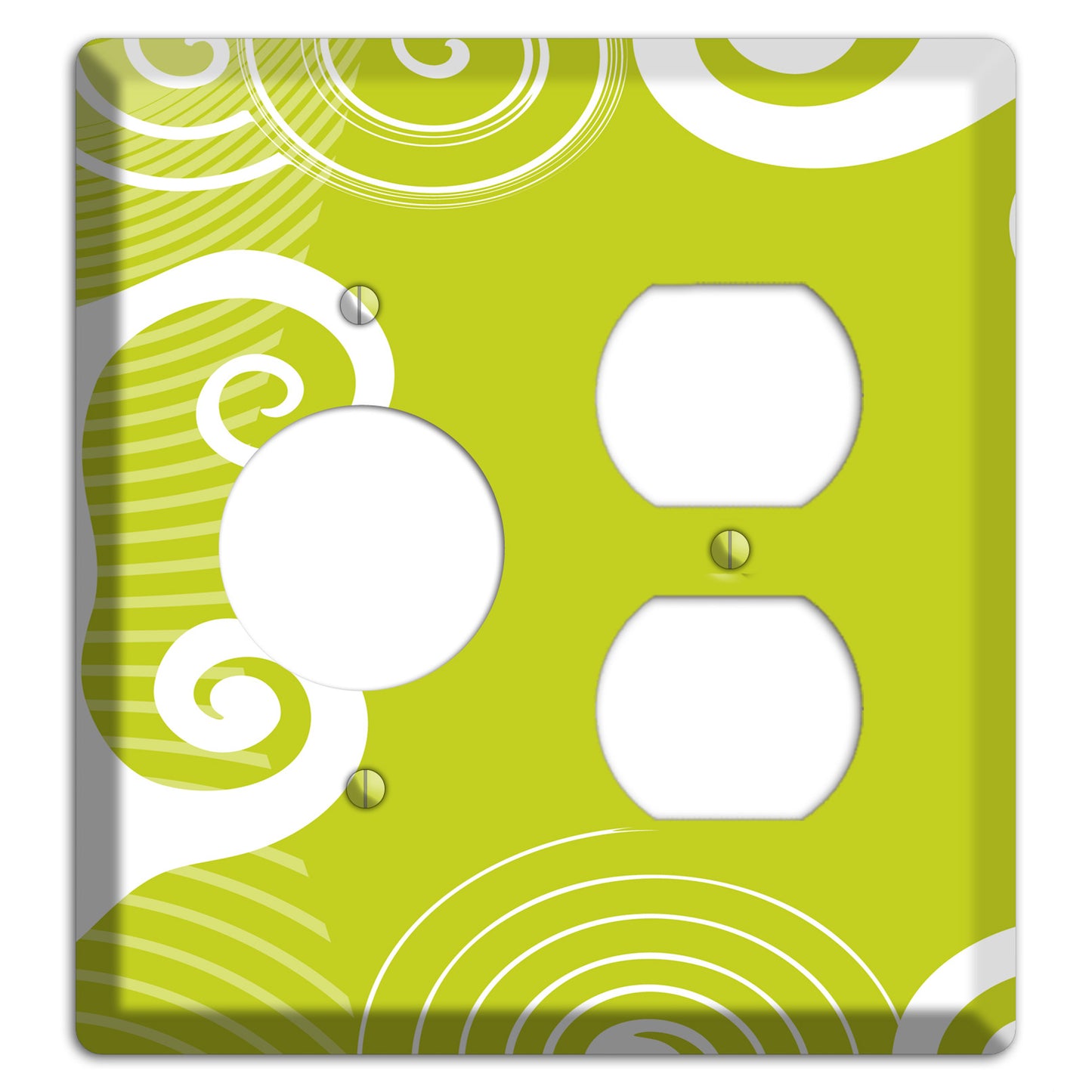 Abstract Green Receptacle / Duplex Wallplate