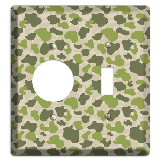 Jungle Green Parachute Camo Receptacle / Toggle Wallplate