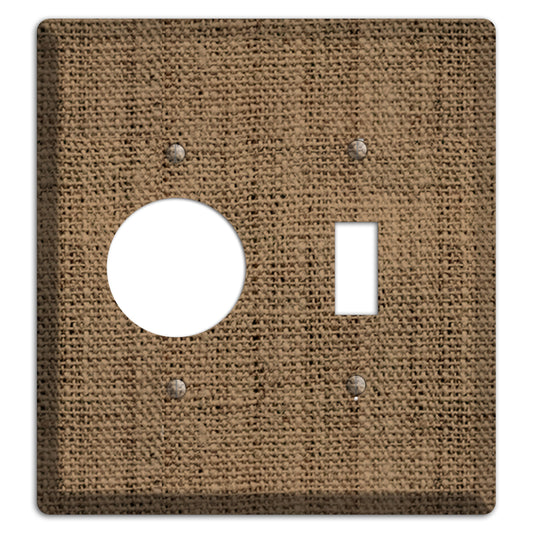 Shadow Burlap Receptacle / Toggle Wallplate