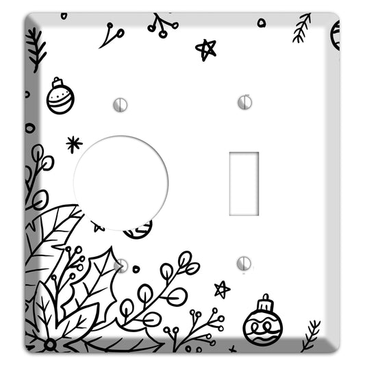 Cartoon Christmas 1 Receptacle / Toggle Wallplate