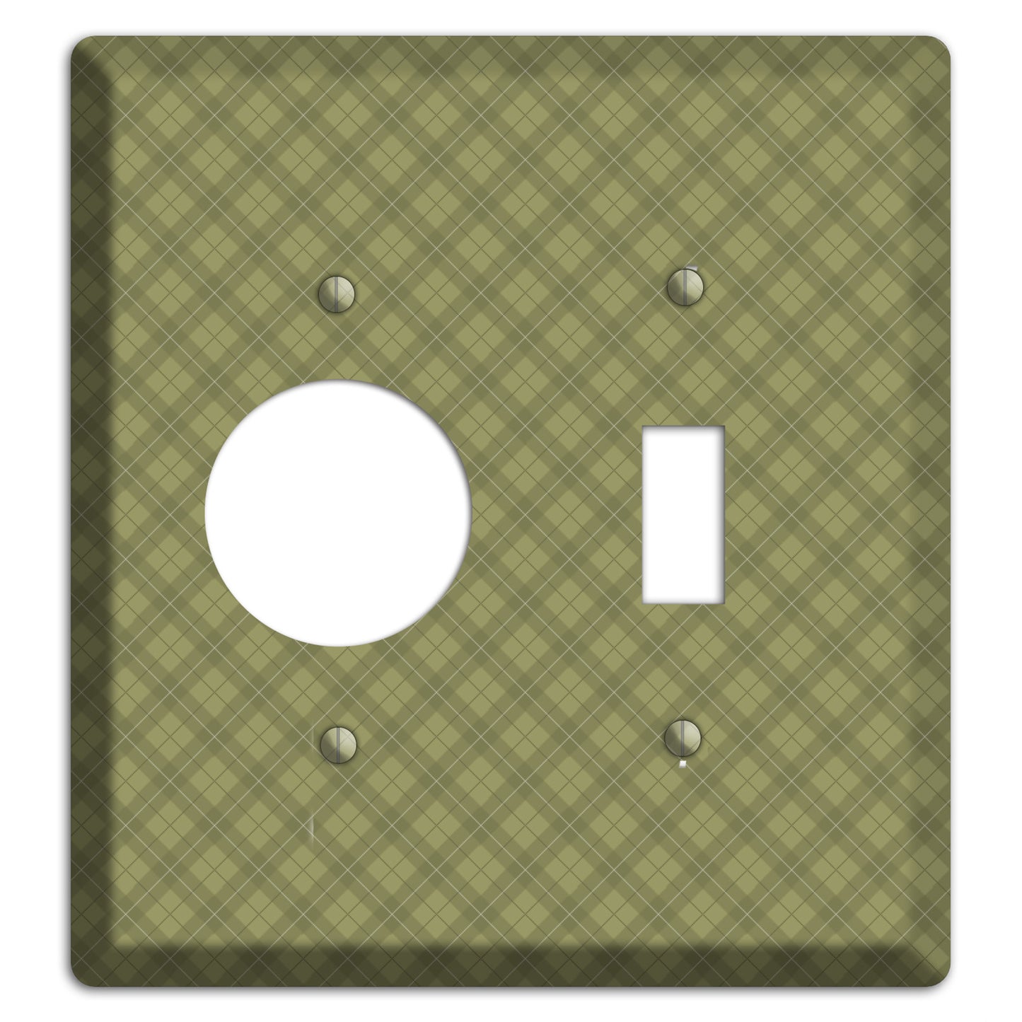 Green Plaid Receptacle / Toggle Wallplate