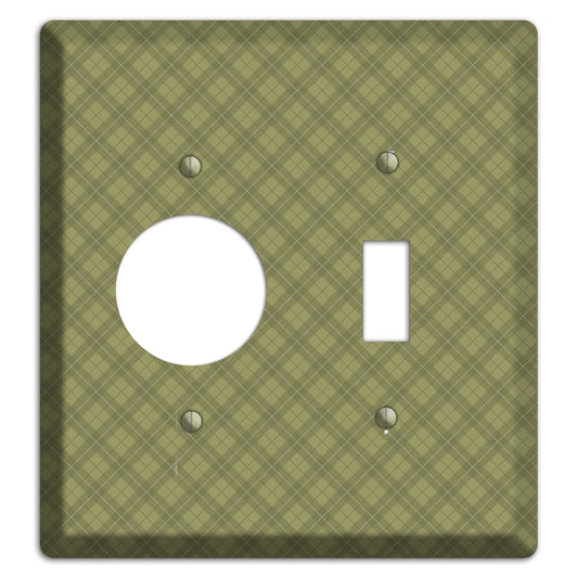 Green Plaid Receptacle / Toggle Wallplate