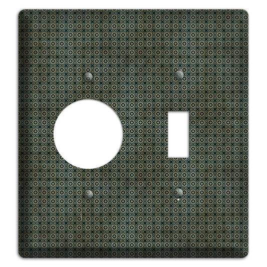 Dark Green Grunge Tiny Tiled Tapestry Receptacle / Toggle Wallplate