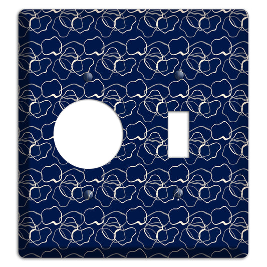 Blue with Irregular Circles Receptacle / Toggle Wallplate