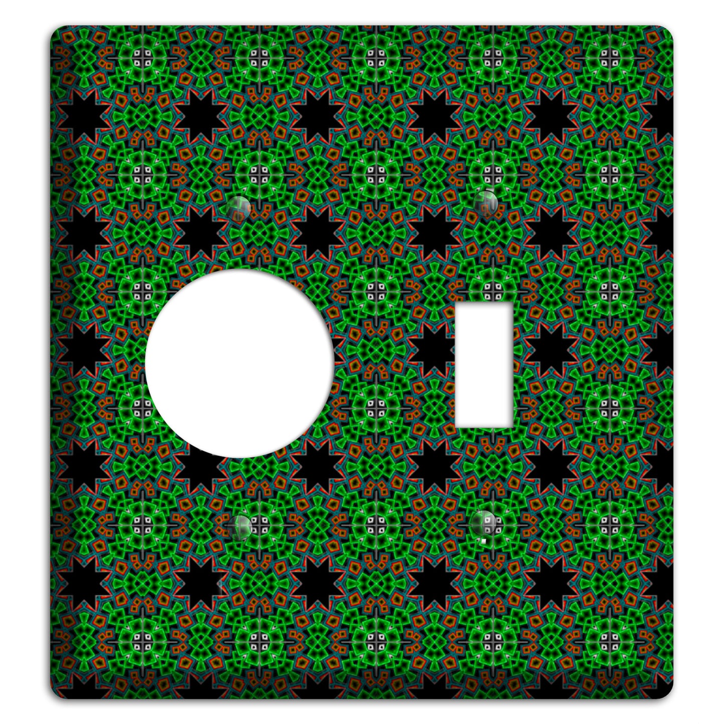 Green Foulard 2 Receptacle / Toggle Wallplate