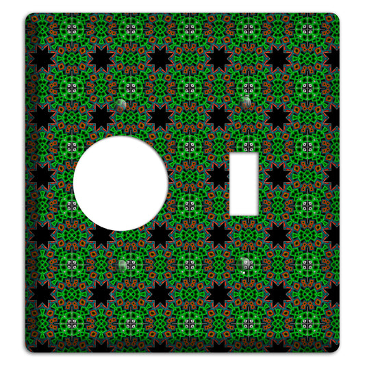 Green Foulard 2 Receptacle / Toggle Wallplate