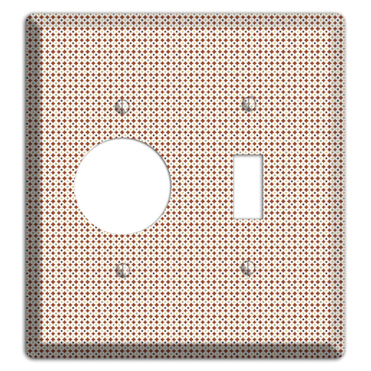 Beige Weave Receptacle / Toggle Wallplate