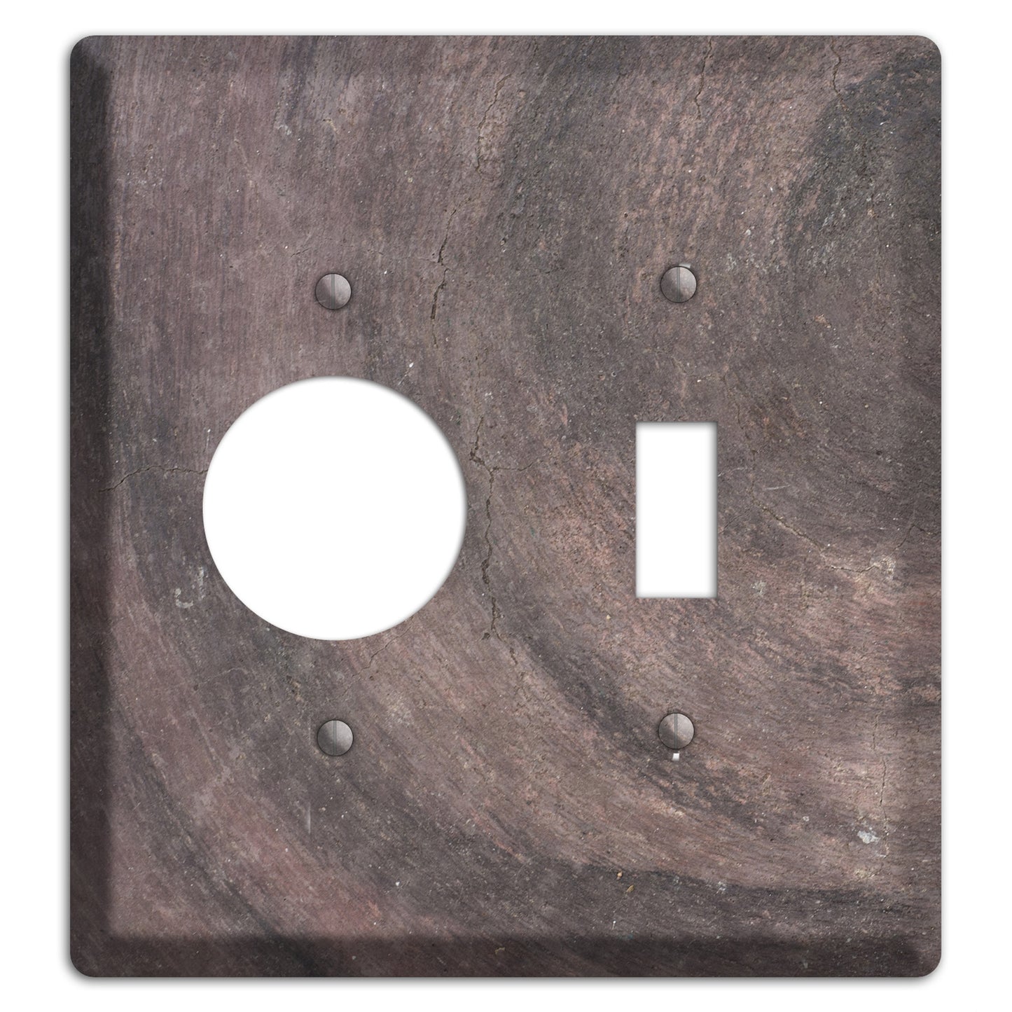 Brown Swirl Concrete Receptacle / Toggle Wallplate