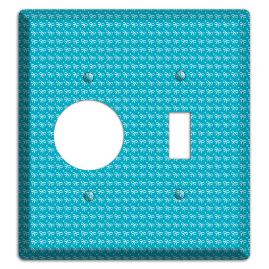 Turquoise Bows Receptacle / Toggle Wallplate