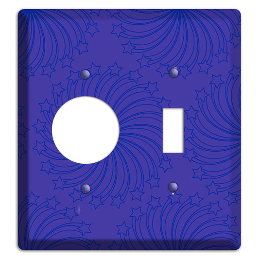 Multi Purple Star Swirl Receptacle / Toggle Wallplate