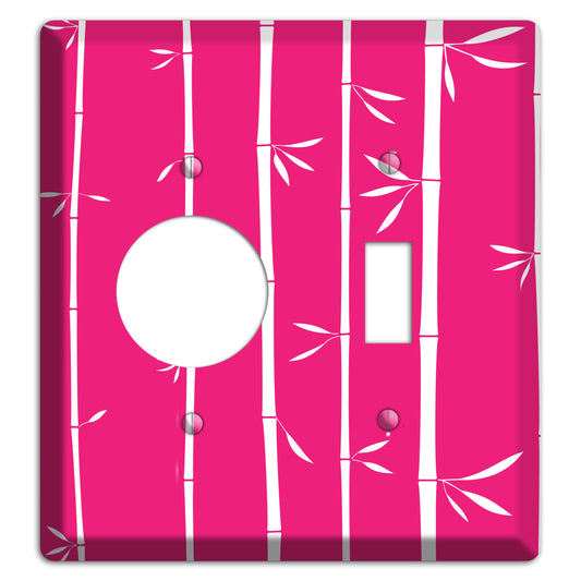 Pink Bamboo Receptacle / Toggle Wallplate