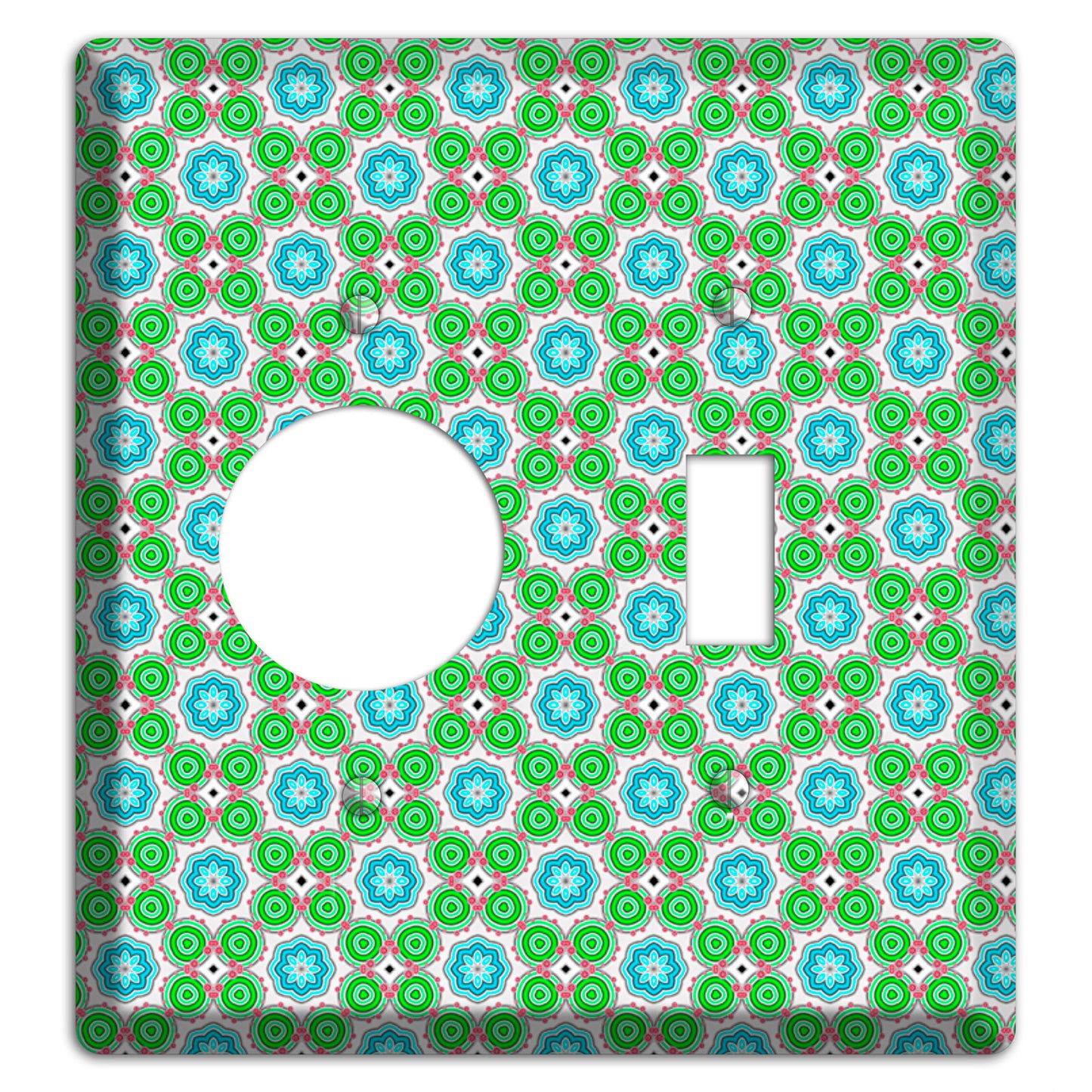 Green Foulard 5 Receptacle / Toggle Wallplate