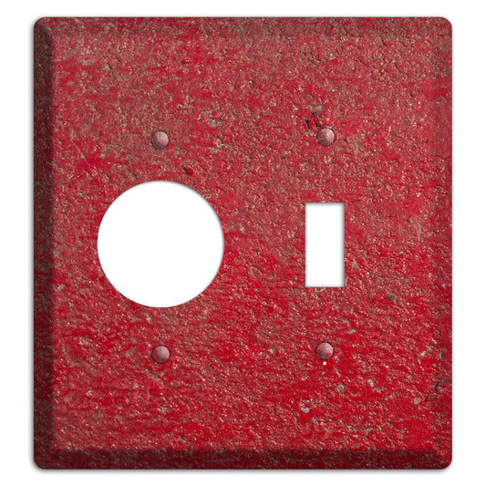 Red Concrete Receptacle / Toggle Wallplate