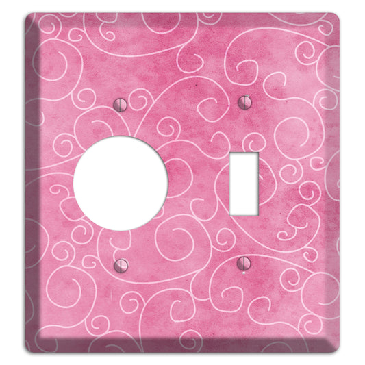 Kobi Pink Texture Receptacle / Toggle Wallplate