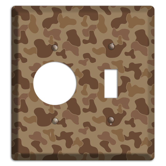 Jungle Brown Camo Receptacle / Toggle Wallplate