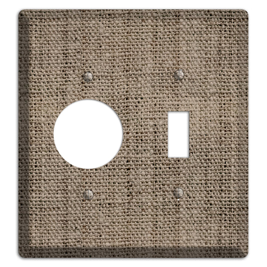 Sand Dune Burlap Receptacle / Toggle Wallplate