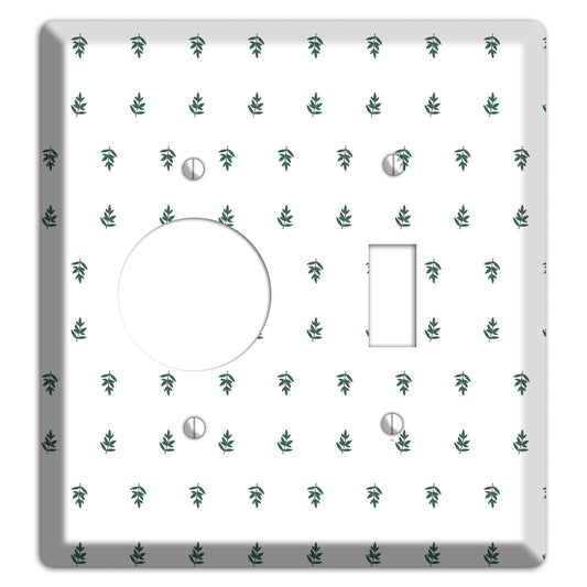 Leaves Style Y Receptacle / Toggle Wallplate