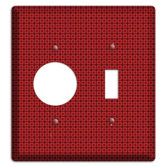 Multi Red Tiled Foulard Receptacle / Toggle Wallplate