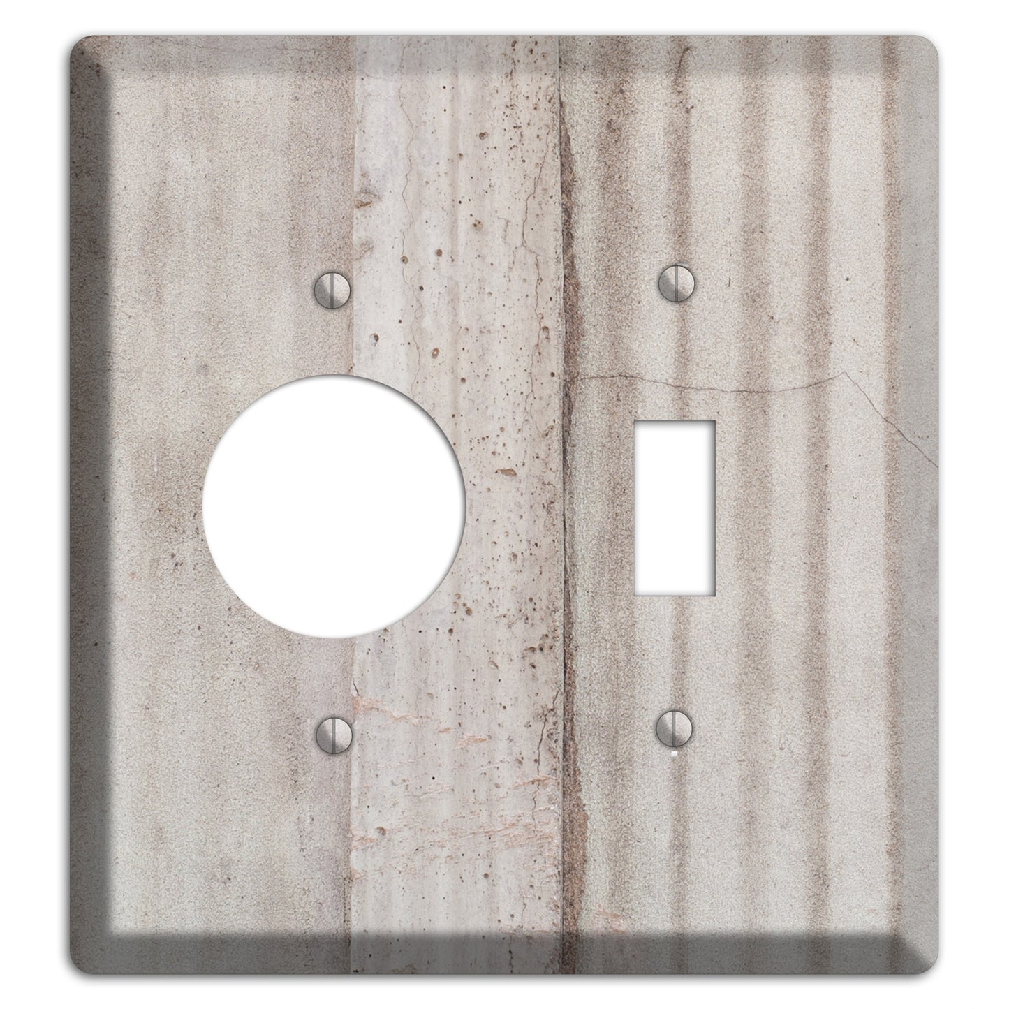 Old Concrete 5 Receptacle / Toggle Wallplate