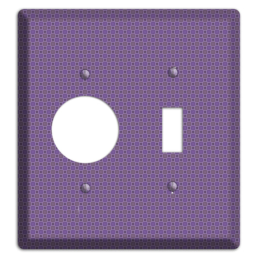 Multi Purple Tiled Receptacle / Toggle Wallplate