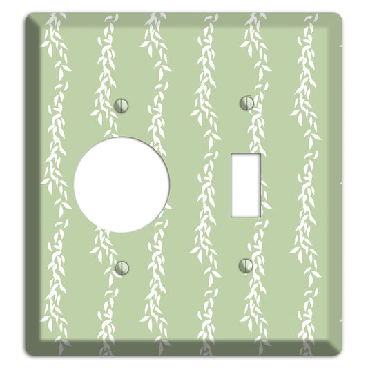 Leaves Style Z Receptacle / Toggle Wallplate